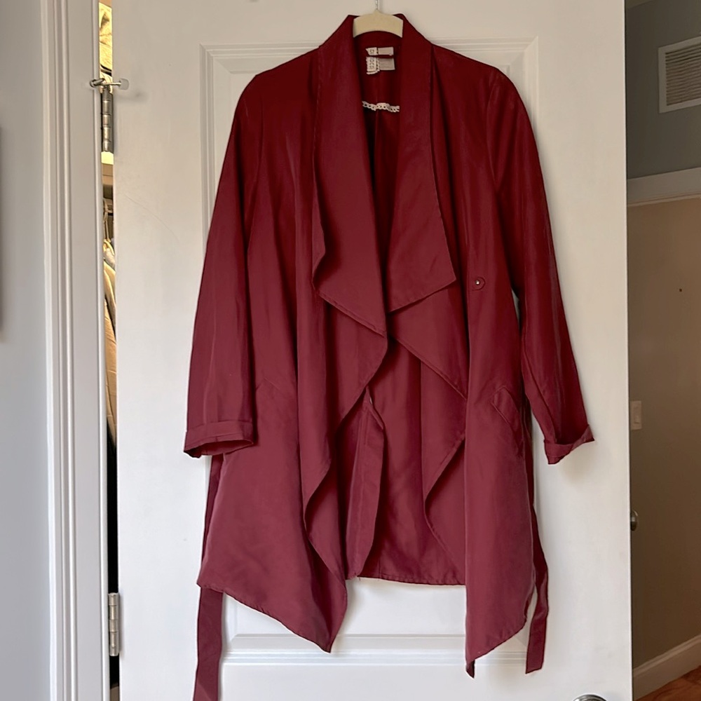 H&M Coat with draped lapels, XS